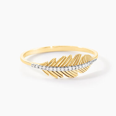 Bague Paola Or Jaune Diamant - Bagues avec pierre Femme | Histoire d’Or